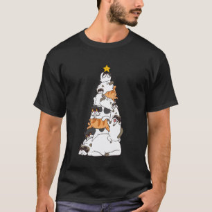Camiseta Gato Exótico de Pelo Corto Árbol de Navidad