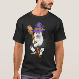 Camiseta Gato Exótico de Pelo Corto Collie Bruja Escoba Bol