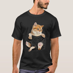 Camiseta Gato Exótico de Pelo Corto en Bolsillo 1