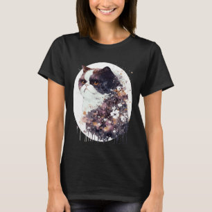 Camiseta Gato Exótico de Pelo Corto Flor de Cerezo Japonés 