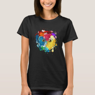 Camiseta Gato exótico de pelo corto madre salpicadura pintu