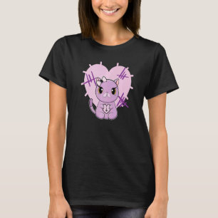 Camiseta Gato Exótico de Pelo Corto Pastel Góthico Amor