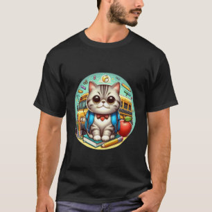 Camiseta Gato Exótico de Pelo Corto Regreso a Clases Chicos