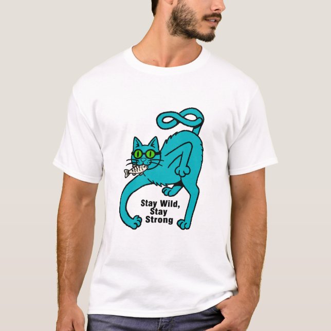 Camiseta Gato expresivo extravagante (Anverso)