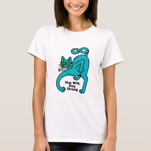 Camiseta Gato expresivo extravagante (Anverso)