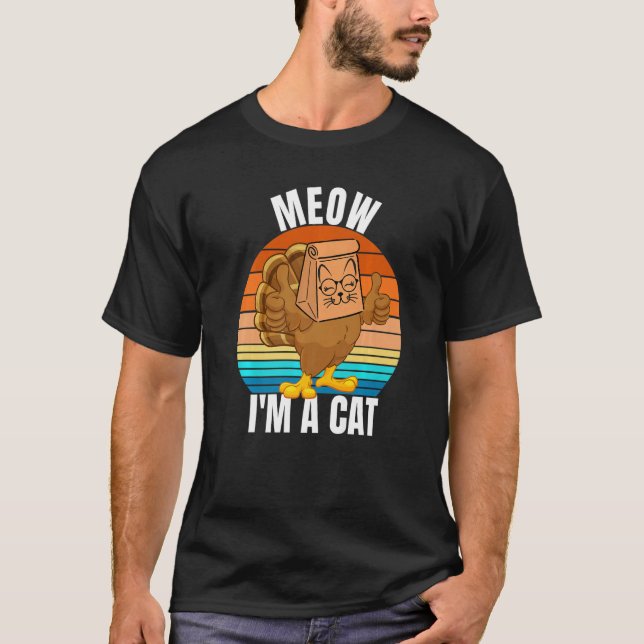 Camiseta Gato falso de Acción de Gracias Gato Fake Meow Acc (Anverso)