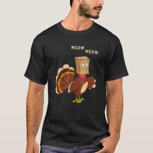 Camiseta Gato falso lindo Maullar Maullar Día de Acción de