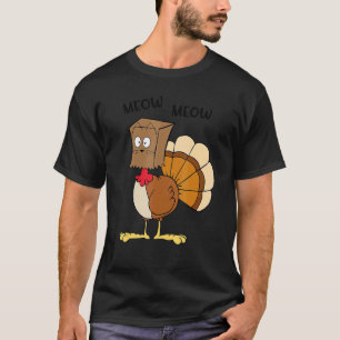 Camiseta Gato Falso Maullar Maullar Día de Acción de Gracia