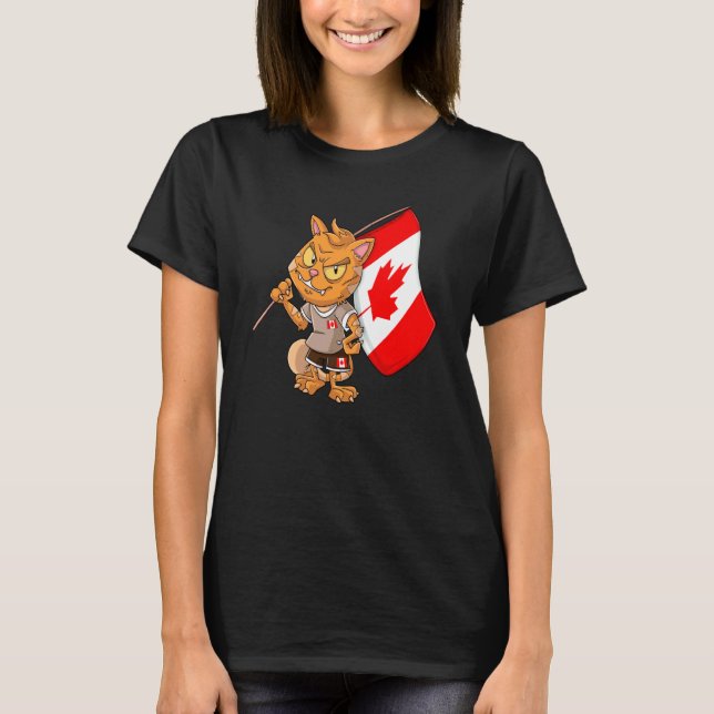 Camiseta Gato fanático de Canadá (Anverso)