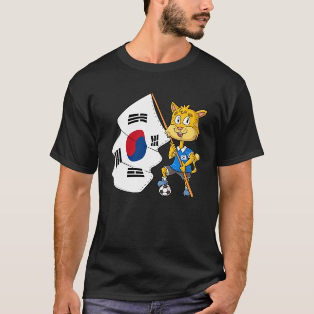 Camiseta gato fanático de Corea del Sur (Anverso)