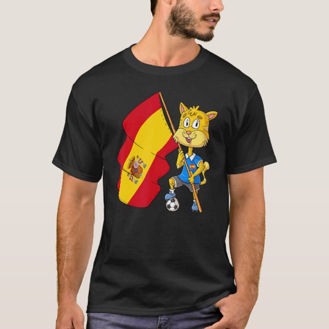 Camiseta Gato fanático de España (Anverso)