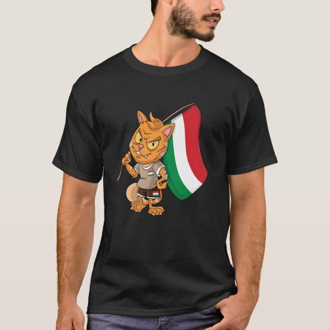 Camiseta Gato fanático de Hungría (Anverso)