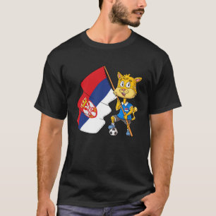 Camiseta gato fanático de Serbia