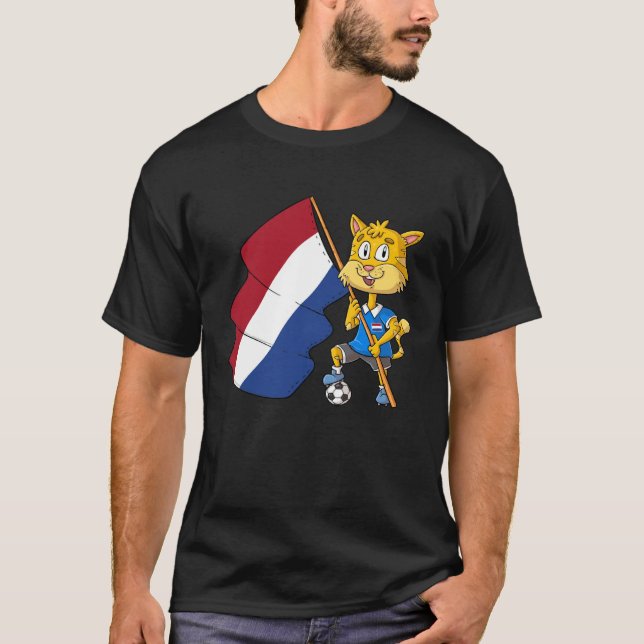Camiseta gato fanático holandés (Anverso)