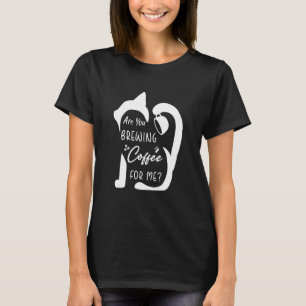 Camiseta Gato Fanny Gato diciendo café Humor Gato