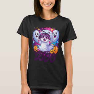 Camiseta gato fantasma boo 