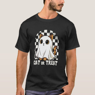 Camiseta Gato Fantasma Claw o Treat Adorable Disfraz de Hal