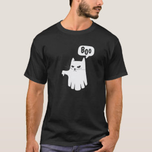 Camiseta Gato fantasma de Boo desaprueba Halloween de Desap