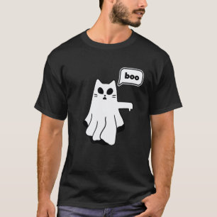Camiseta Gato Fantasma de Desaprobación Boo Pulgar Hacia Ab