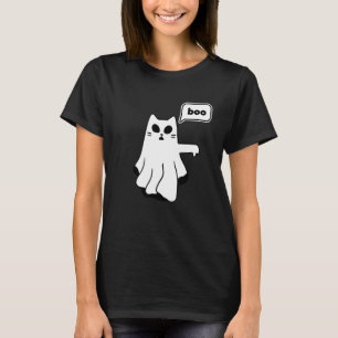 Camiseta Gato Fantasma de Desaprobación Boo Pulgar Hacia Ab