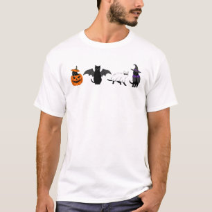 Camiseta Gato fantasma de Halloween Gato Bruja Gracioso Gat