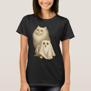 Camiseta Gato fantasma de Halloween Gato Gato lindo