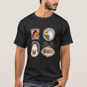 Camiseta Gato fantasma de Halloween lindo calabaza espeluzn