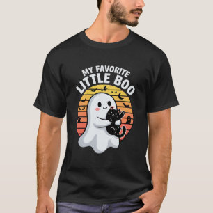 Camiseta Gato Fantasma de Halloween Little Boo