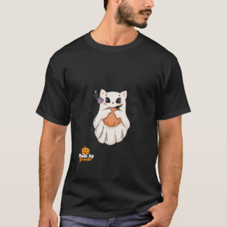 Camiseta Gato fantasma lindo con calabaza | Mug de Hallowee