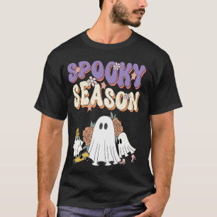 Camiseta Gato fantasma lindo de la temporada espeluznante