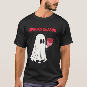 Camiseta Gato fantasma lindo de temporada espeluznante
