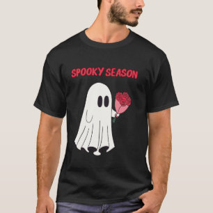 Camiseta Gato fantasma lindo de temporada espeluznante