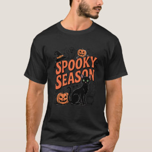 Camiseta Gato Fantasma Mummy Boo Divertido Halloween Mascot