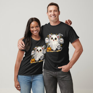 Camiseta Gato fantasma Spooky Kitty - adorable gato Kawaii