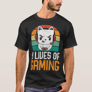 Camiseta Gato felino 9 vidas de juegos