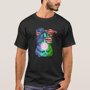 Camiseta Gato Felino Arcoíris Chicle 4 De Julio Bandera De