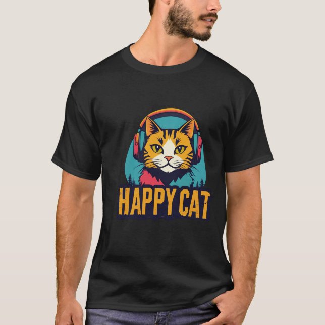 Camiseta Gato feliz (Anverso)