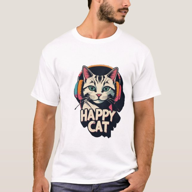 Camiseta Gato feliz (Anverso)