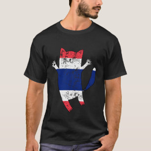 Camiseta Gato Feliz Bandera de Tailandia