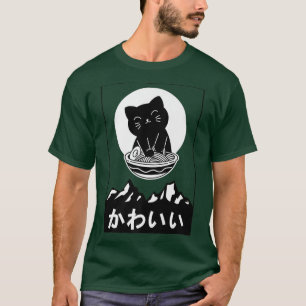 Camiseta Gato feliz con Ramen