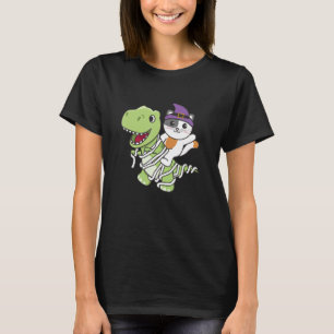 Camiseta Gato Feliz Halloween Momia rex Gatos Halloween