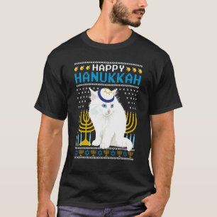 Camiseta Gato Feliz Hanukkah Fiesta Judía Feo Hanukkah Ch