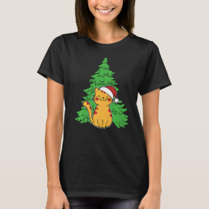 Camiseta Gato Feliz Navidad Familia Santa Gata Parecida