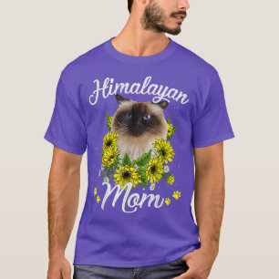 Camiseta Gato femenino Día de la Madre girasol mamá himalay