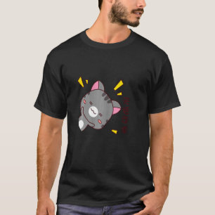 Camiseta Gato femenino pintado con un bonito gris