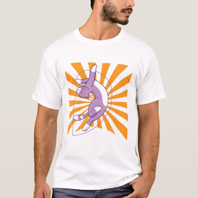 Camiseta Gato Fibonacci de geometría matemática (Anverso)