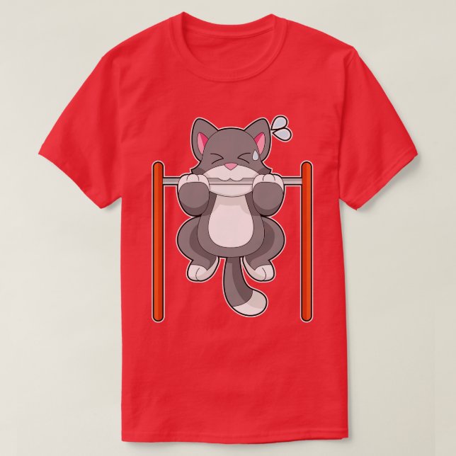 Camiseta Gato Fitness Pull-ups Sports (Diseño del anverso)