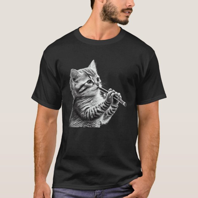 Camiseta Gato Flauta 1 (Anverso)