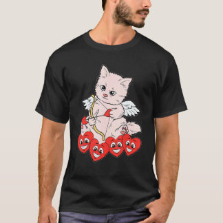 Camiseta Gato Flecha Corazón Día de San Valentín Gatito Lin