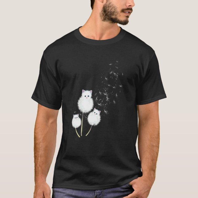 Camiseta Gato Flor de Diente de León Sk (Anverso)
